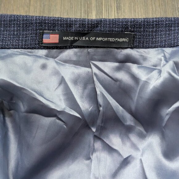 Hart Schaffner Marx | Men's Navy Blue Blazer/Sport Coat with Single Vent - Picture 4 of 9